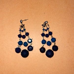 Blue and green earrings